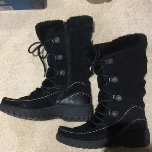 Black Fur Winter Boots
